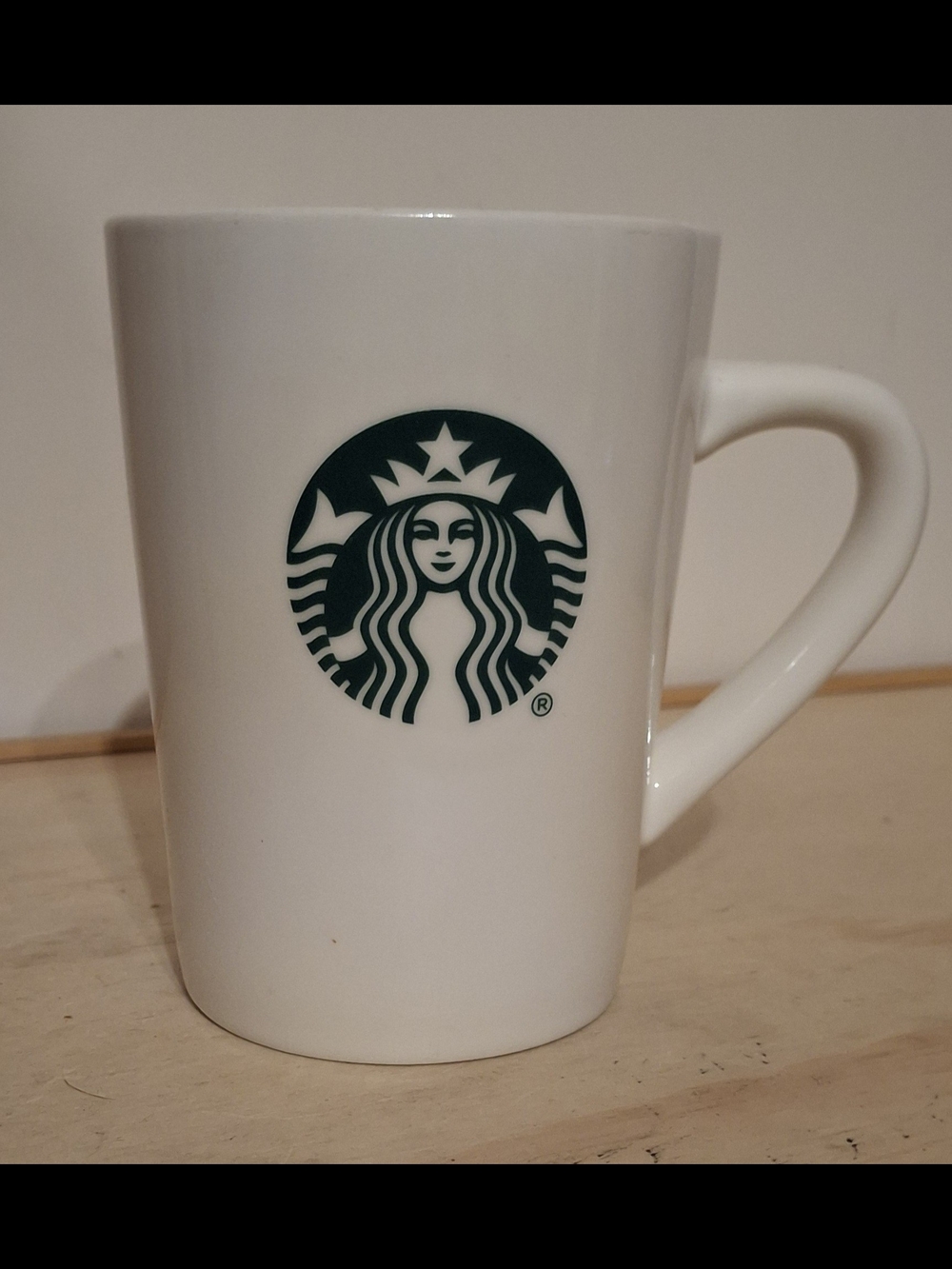 Starbucks White Ceramic Coffee Mug with Green Siren Logo
